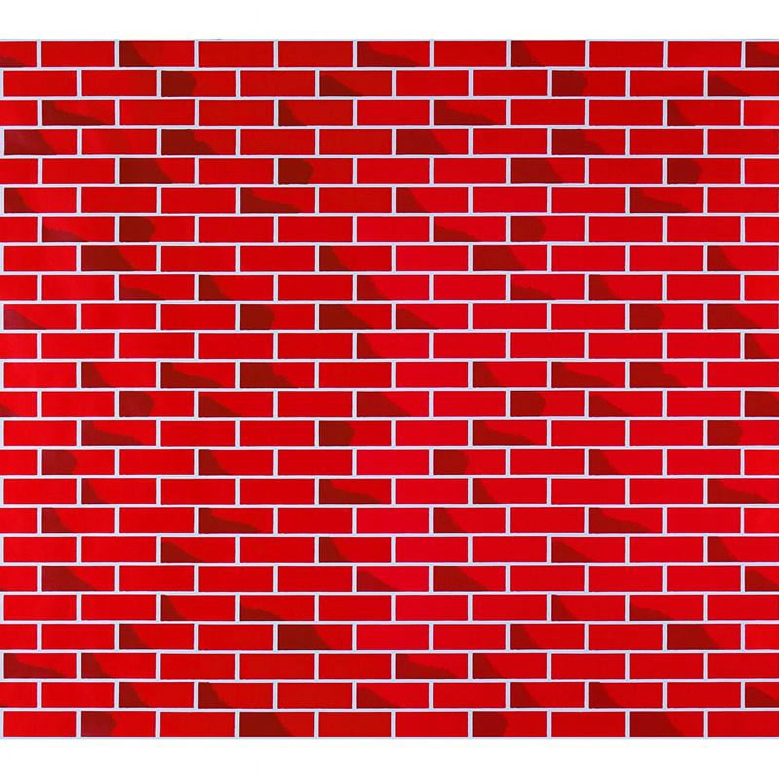 Red Brick Corrugated Decorative Paper Roll, 48" x 12.5'