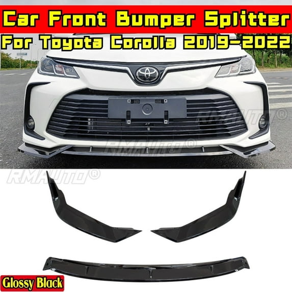 Corolla Front Bumper Splitter Carbon Fiber Look Sport Style Front Bumper Protector For Toyota Corolla 2019-2022 Car Accessories