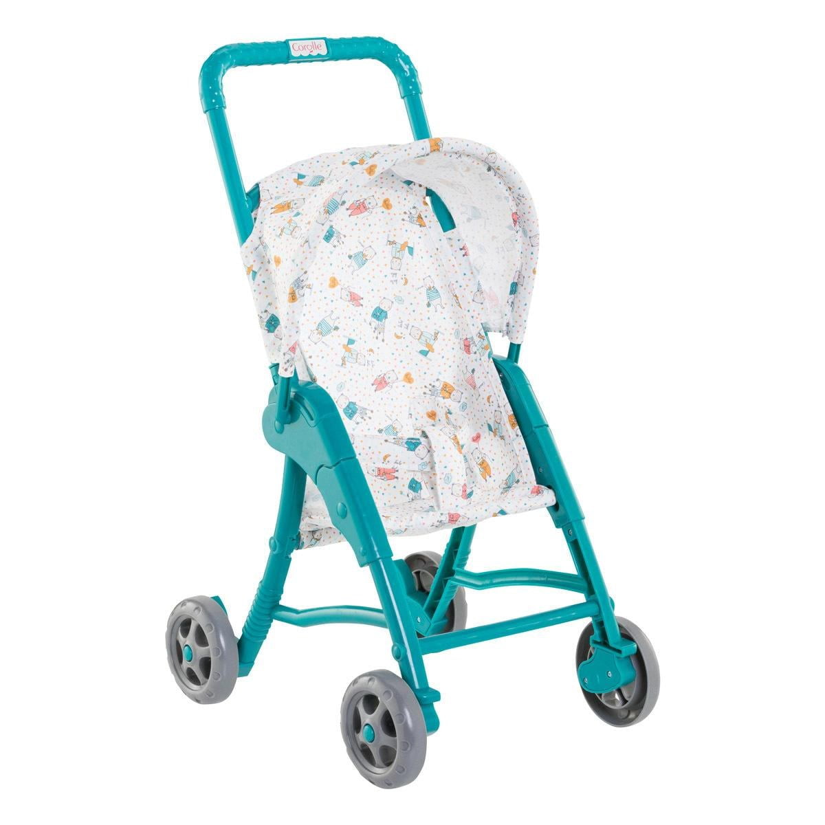 Funny Doll's Pram Pushchair Mini Buggy In Blue - Foldable Doll Stroller For Dolls Up To 50cm