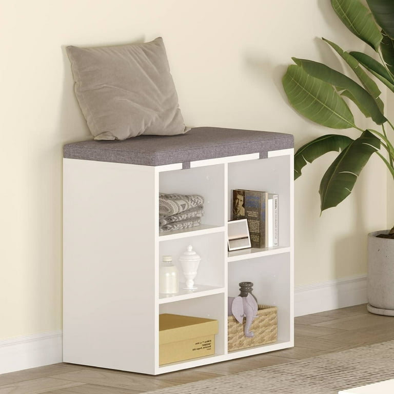 Mainstays parsons cubby entryway bench with cushion discount