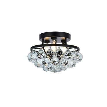 Corona 10 inch black flush mount