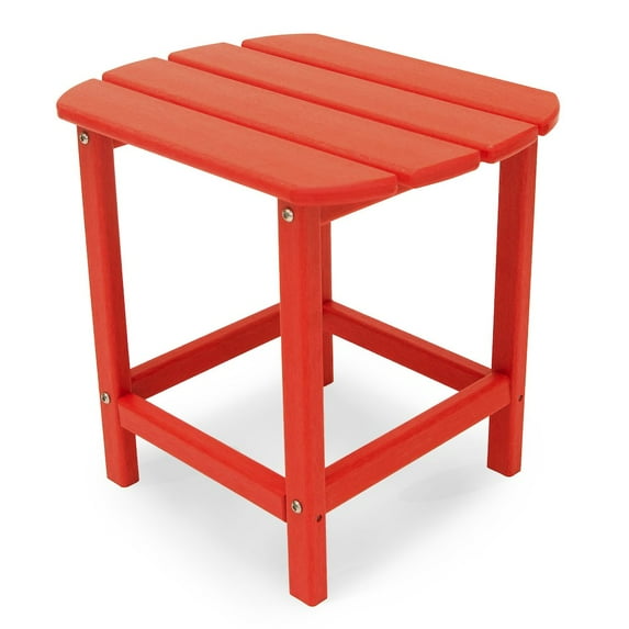 Corona 18" Recycled Plastic Side Table - Red