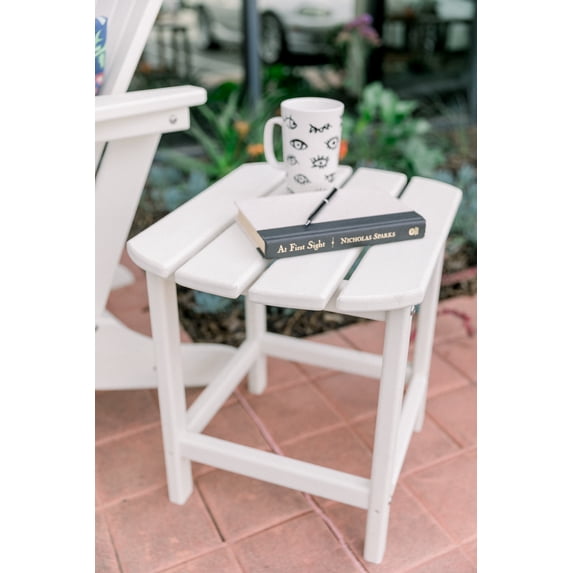 Corona 18" Recycled Plastic Side Table - White