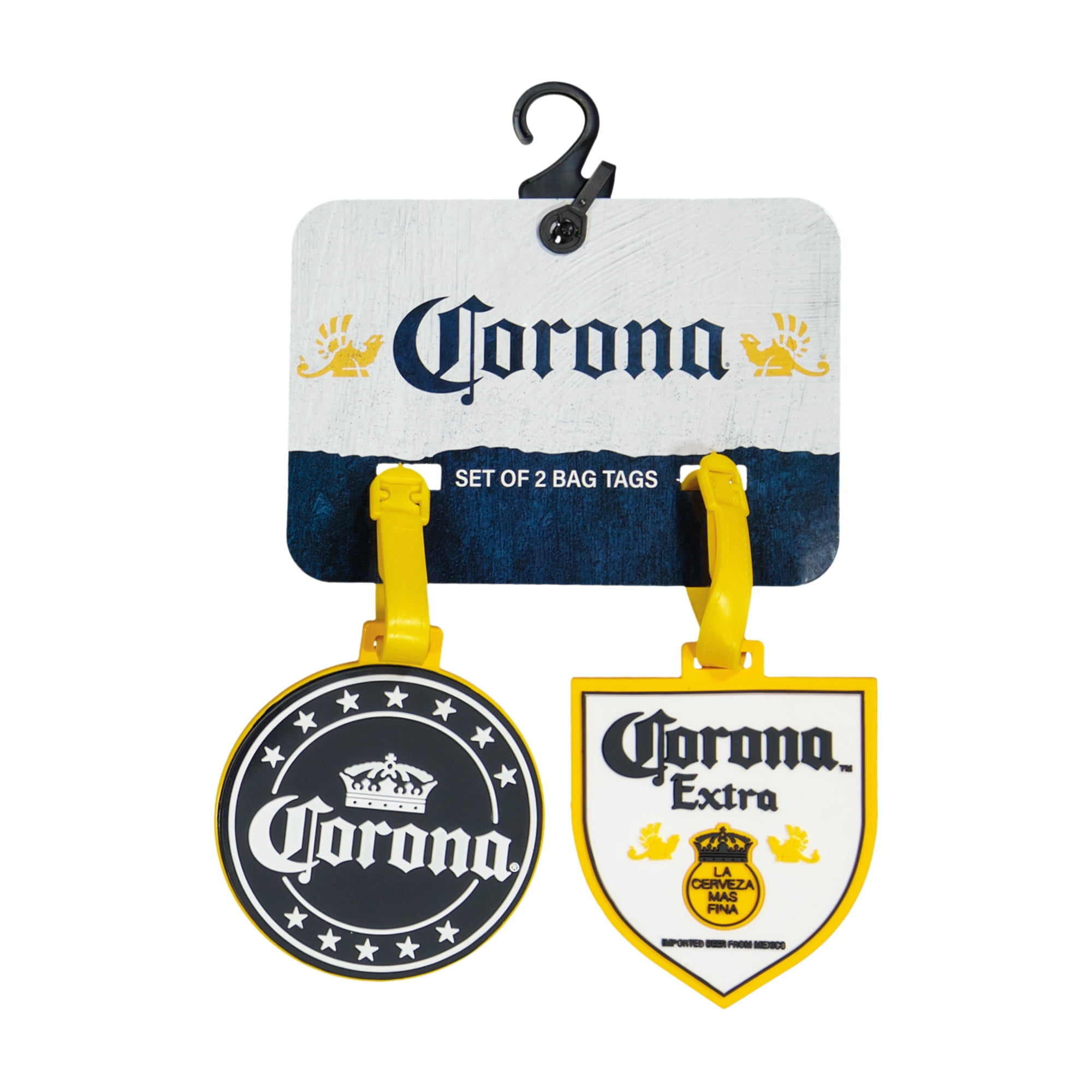 Corona 2-Piece Suitcase ID Tag Set with Adjustable Straps, Logo Badge, Multi, One Size