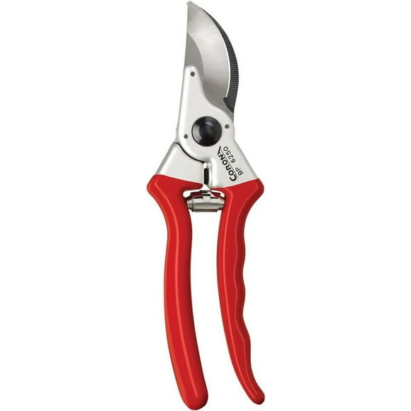 Corona BP 6250 Forged Steel Aluminum Handles Bypass Hand Pruner - 1 inch Cut Capacity Stem and Branch Garden Shears, Red