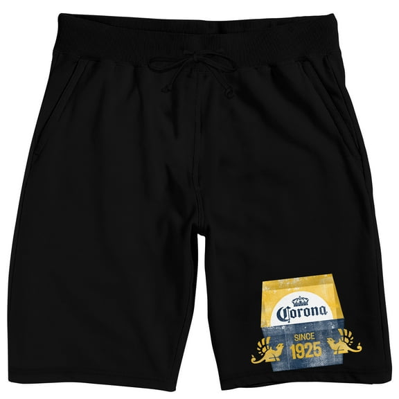 Corona Beer Label Adult Black Sleep Pajama Shorts
-Medium