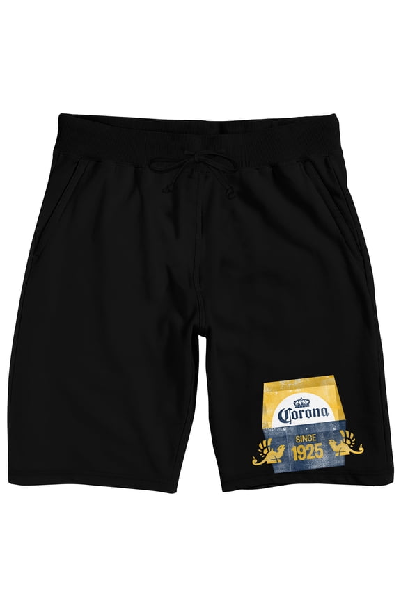 Corona Beer Label Adult Black Sleep Pajama Shorts
-Medium