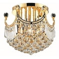 thumbnail image 1 of Elegant Lighting V8949F16G-EC Corona 6 Light Flush Mount, Elegant Cut Crystals - Gold, 1 of 1