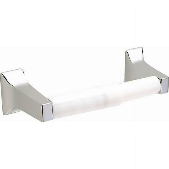 Corona Collection Surface Paper Holder with White Roller, Bright Chrome