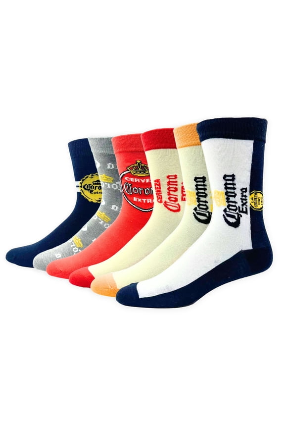 Crew Socks, Can Gift Box, 6-Pack, Size 6.5-12