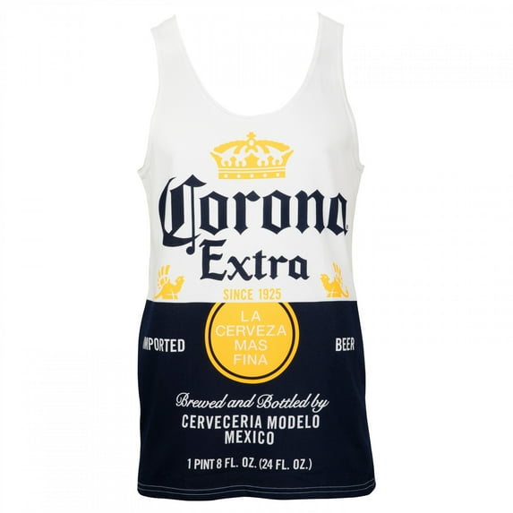 Corona Extra 45136-XX-Large Mens Bottle Label Tank Top - 2XL