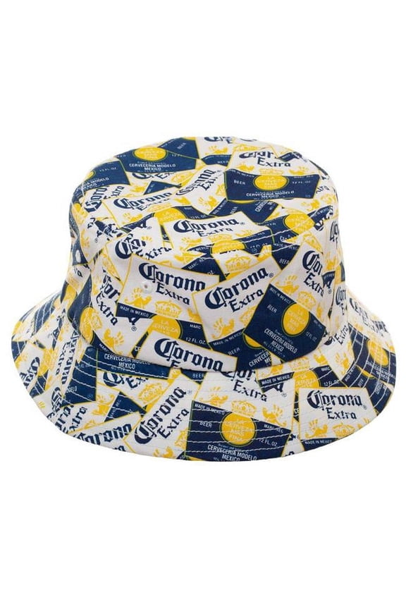 Extra 48365-L-XL-Large-XLarge Corona Extra Labels Mens Beer Bucket Hat - Large & Extra Large
