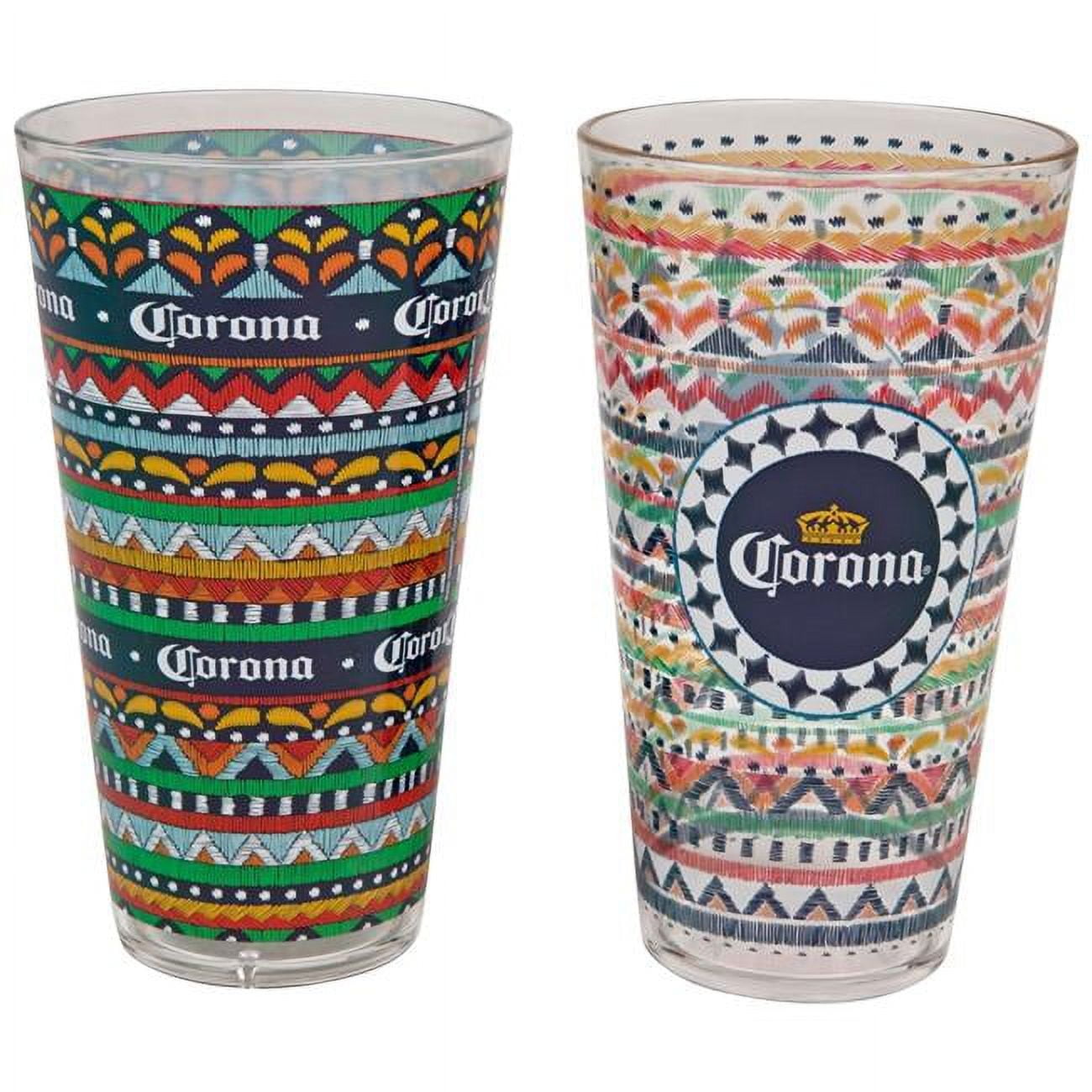 Corona Extra 814045 Extra Colorful Pint Glasses - Pack of 2