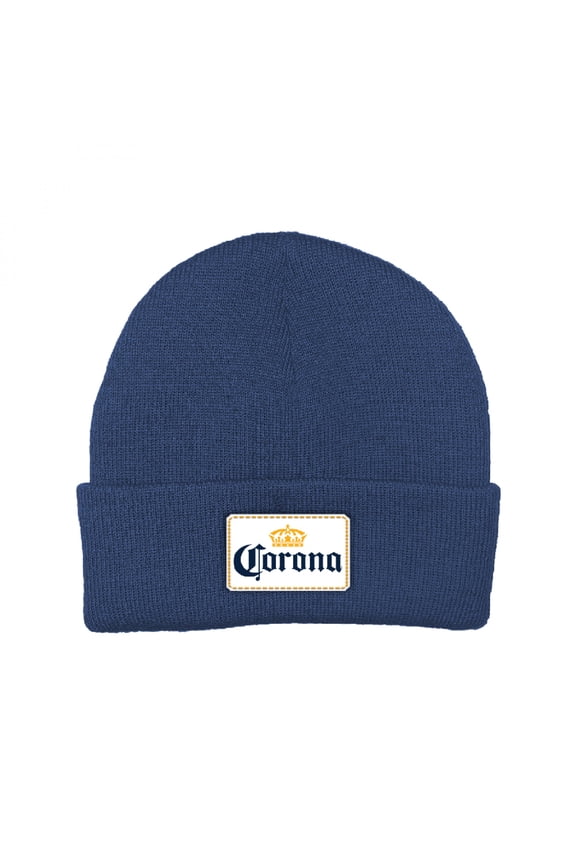 874998 Corona Extra Logo Cuff Beanie, Navy Blue