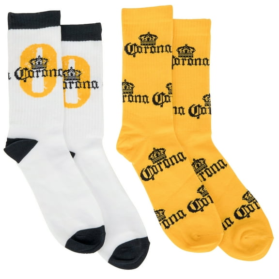 Corona Extra Classic Logos Men's Crew Socks 2-Pack