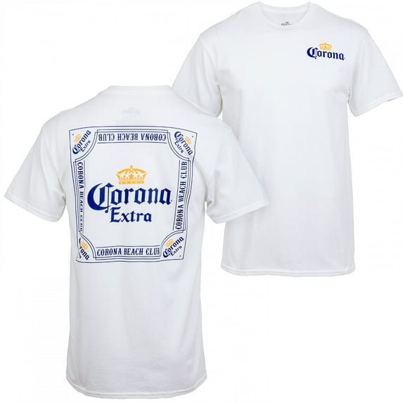 Corona Extra Beach Club Front and Back Print T-Shirt-Large