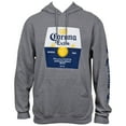 thumbnail image 1 of Corona Extra  Beer Label Grey Hooded Sweatshirt with Sleeve Print, Extra Large, 1 of 4