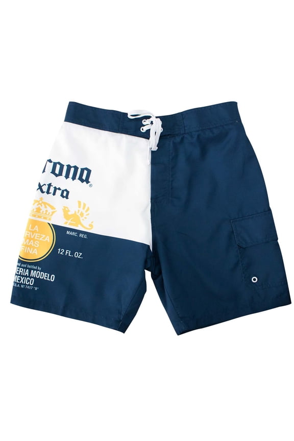 Blue  and  White Split Board Shorts-Large