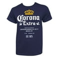 thumbnail image 1 of Corona Extra Bottle Label Navy Blue T-Shirt-Small, 1 of 1
