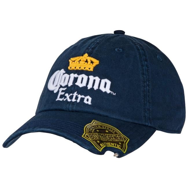 Corona Extra  Bottle Opener Adjustable Snapback Hat, Navy Blue
