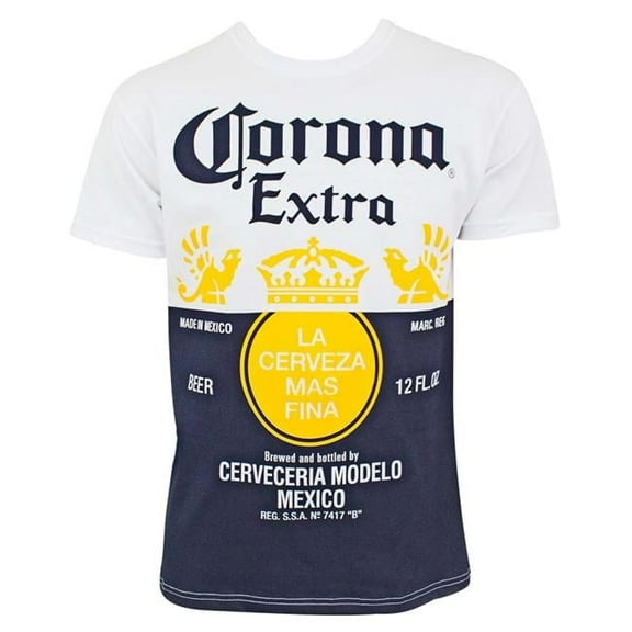 Corona Extra Corona Extra Beer Label Design Mens White T-Shirt - Medium