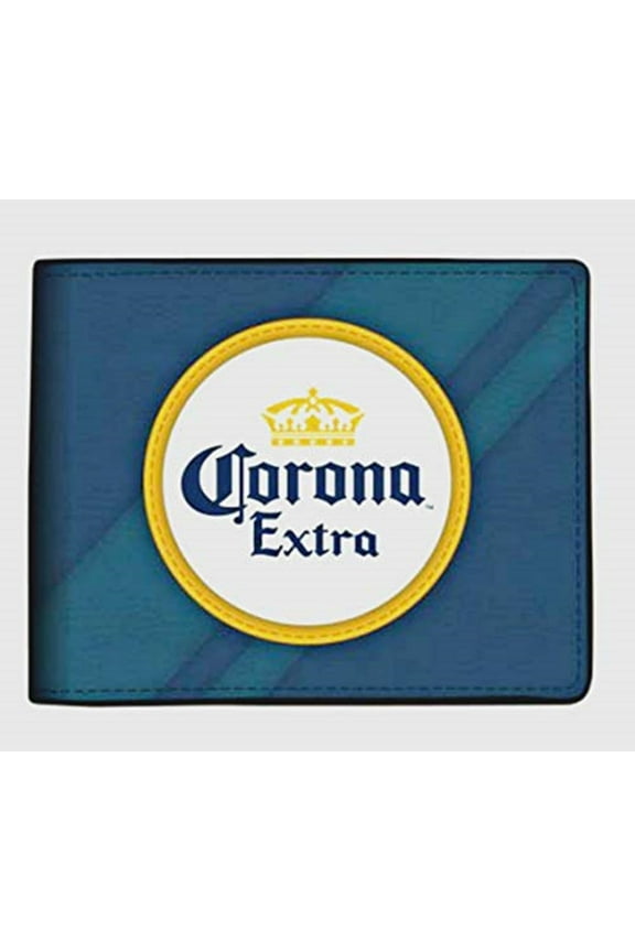 Extra Embossed Logo Bi-Fold Billfold Navy Blue Adult Men Wallet