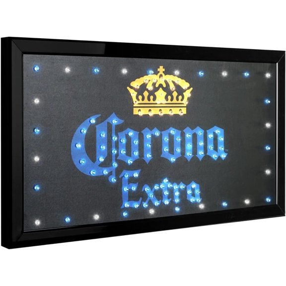 Corona Extra Framed Flashing LED Marquee Wall Sign Vintage Inspired Décor for the Home, Man Cave, Game Room, Bedroom, Garage, or Bar (19" x 10")