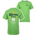thumbnail image 1 of Corona Extra Label Vivid Lime Front and Back Print T-Shirt-XLarge, 1 of 3