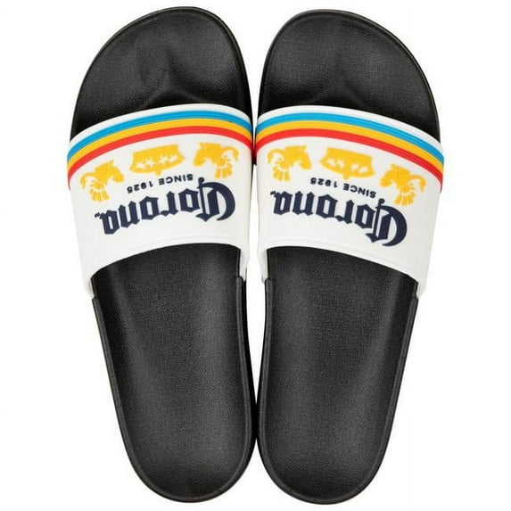Corona Extra Logo Black Sandal Slides, Large