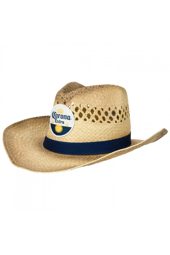 Logo Blue Band Straw Cowboy Hat
