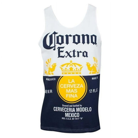 Corona Extra Men Bottle Label Tank Top - Extra Large