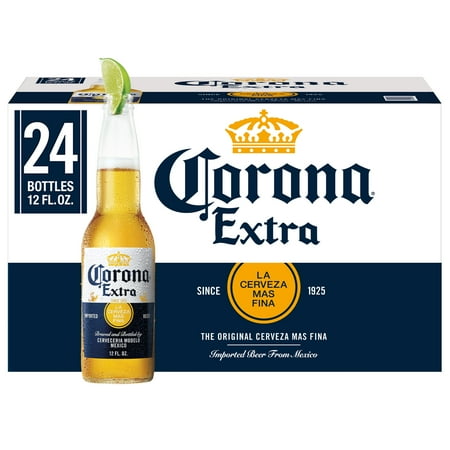 Corona Extra Mexican Lager Import Beer, 24 Pack 12 fl. oz. Bottles, 4.6% ABV