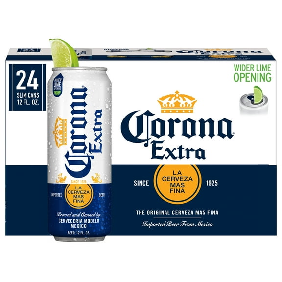 Corona Extra Mexican Lager Import Beer, 24 pack 12 fl. oz. Beer Cans, 4.6% ABV