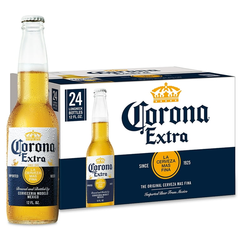 Corona Extra Mexican Lager Import Beer, 24 Pack 12 fl oz Bottles, 4.6% ABV  - Walmart.com