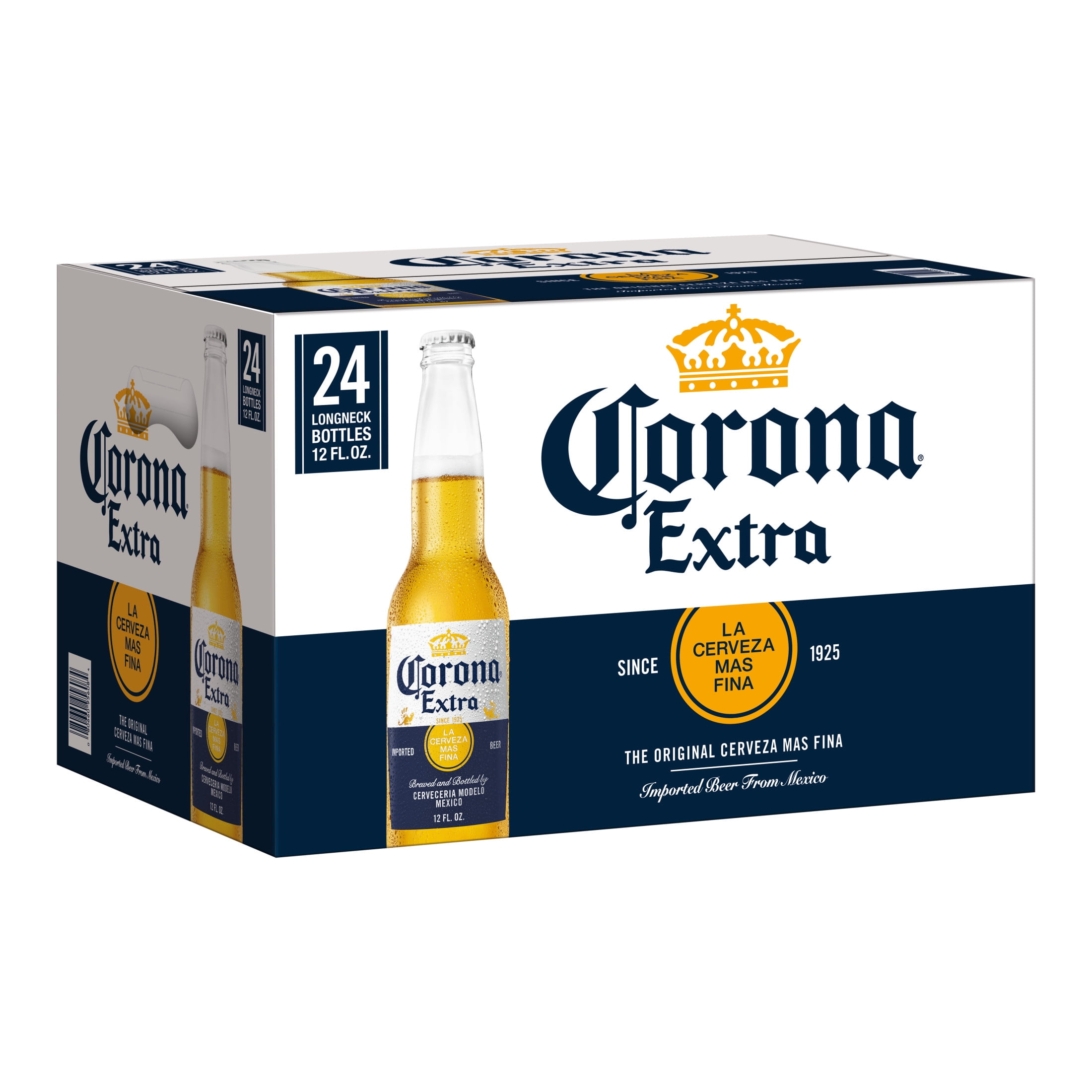 Corona Extra Mexican Lager Import Beer, 24 Pack, 12 fl oz Glass Bottles ...