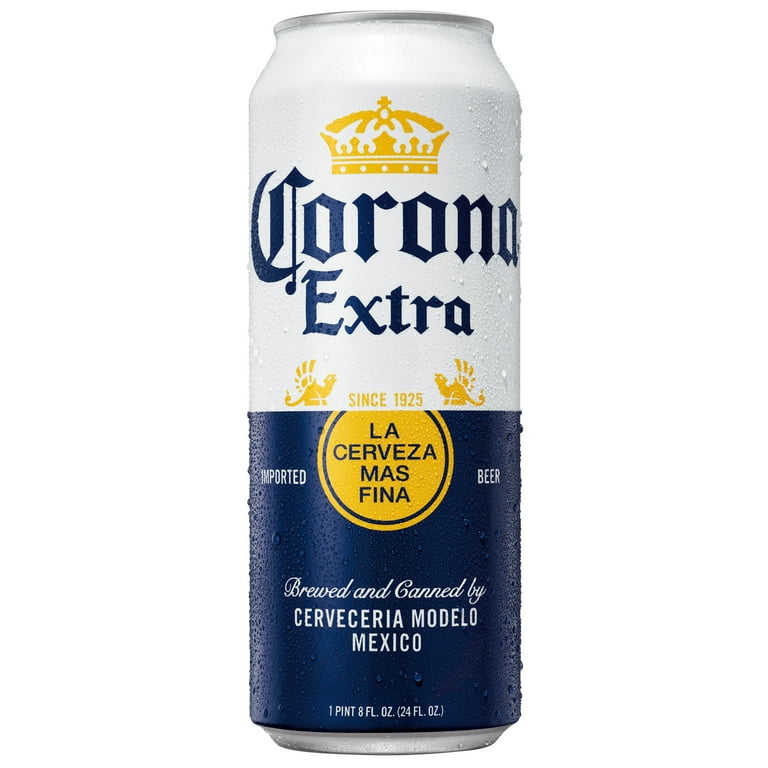 Corona Extra Mexican Lager Beer 24 fl oz Can Light Body Refreshing