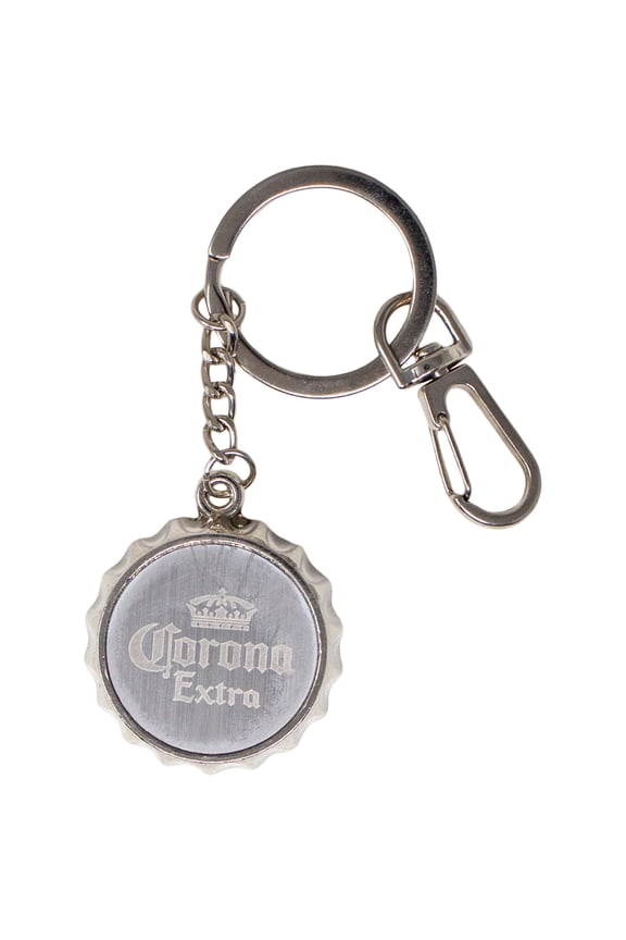 Silver Bottle Cap Keychain