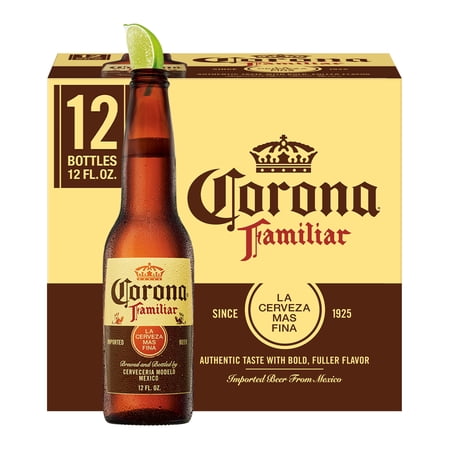 Corona Familiar Mexican Lager Imported Beer, 12 Pack 12 fl. oz. Bottles, 4.8% ABV