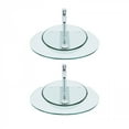 thumbnail image 1 of Corona Glass Console Sink Combo Round Easy Install Wall Mount Bathroom Vessel Sink 27 7/8" Crystal Clear Tempered Glass Console w/Chrome Faucet and Pop Up Sink Drain | Renovators Supply, 1 of 6