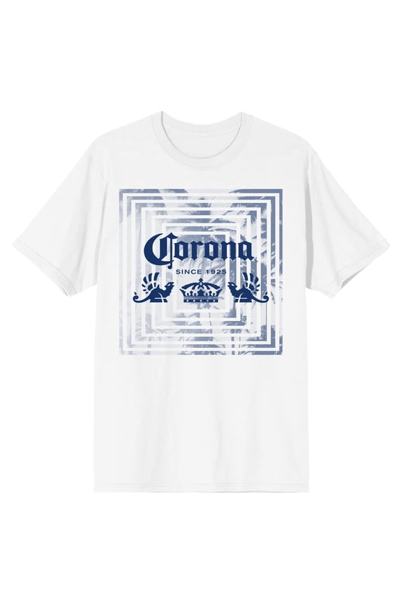 Corona Iguana Crown Logo Men's White T-shirt-Large
