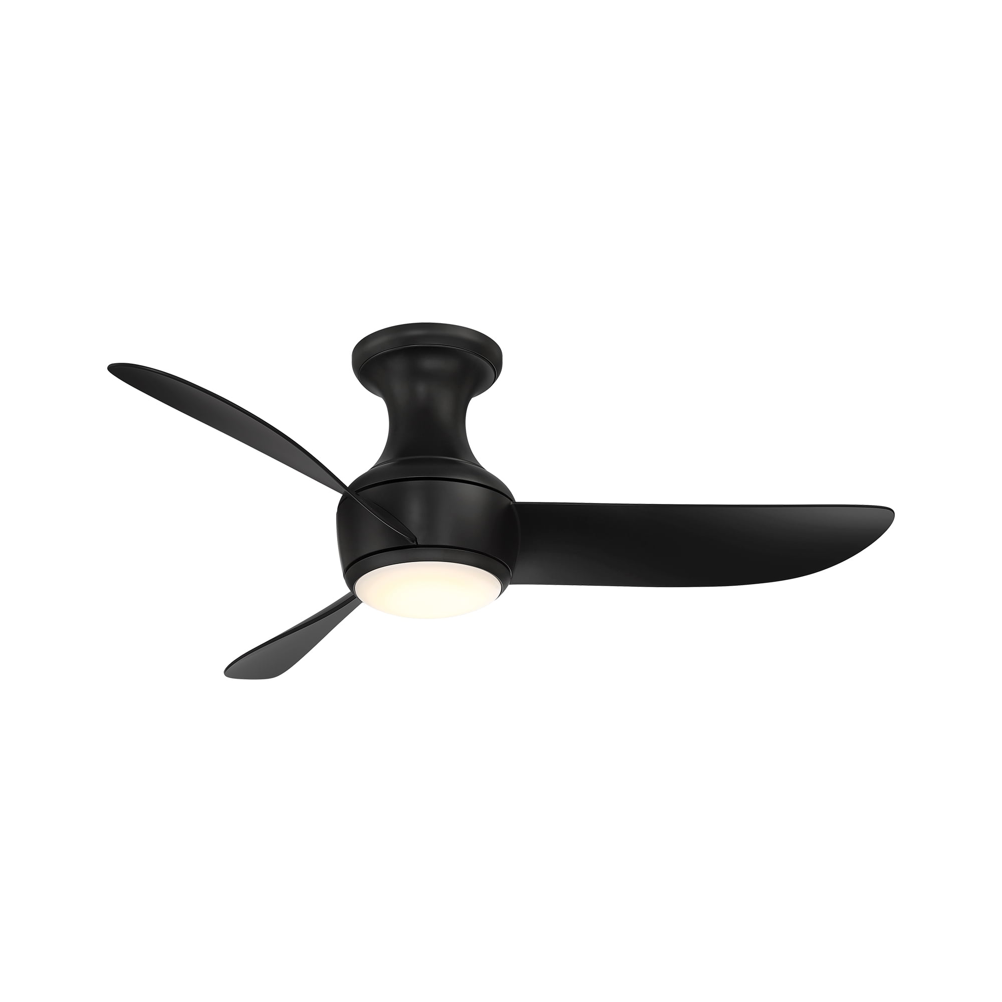 Corona 44" Matte Black Aluminum Smart Ceiling Fan with LED Light