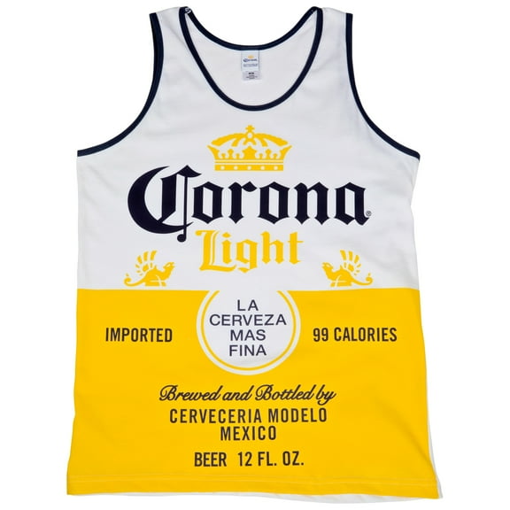 Corona Light Beer Label Design Tank Top-Medium