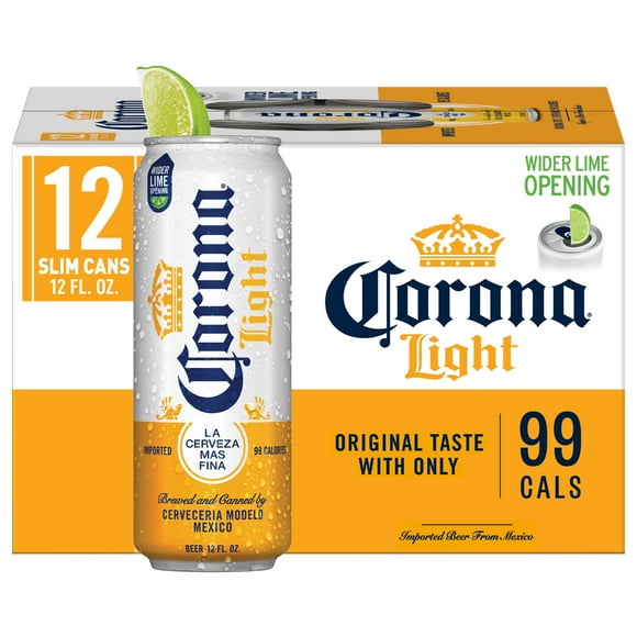 Corona Light Mexican Lager Light Beer, 12 pack 12 fl. oz. Slim Cans, 4.0% ABV