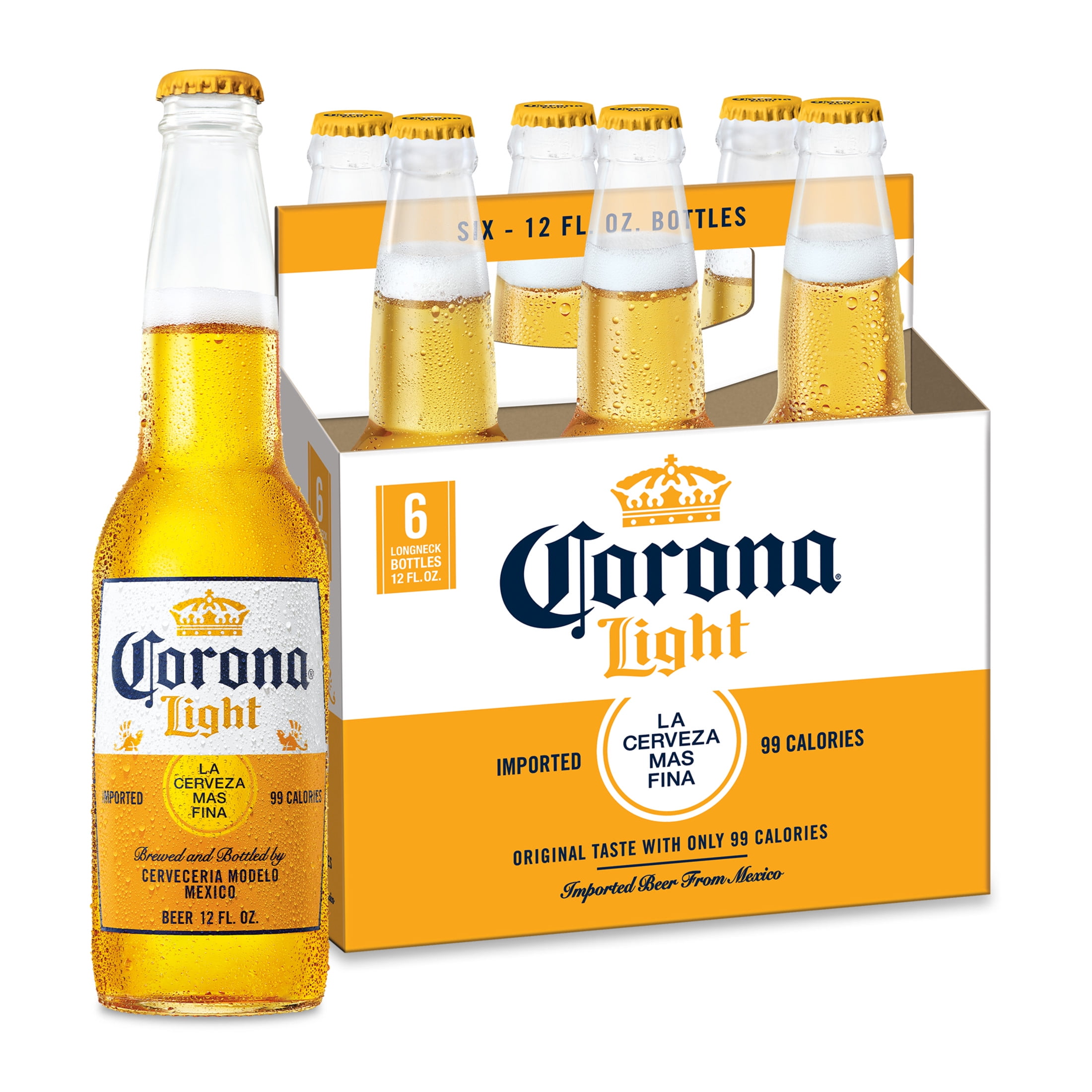 Corona Light Mexican Lager Light Import Beer, 6 pack 12 fl. oz. Bottles, 4.0% ABV