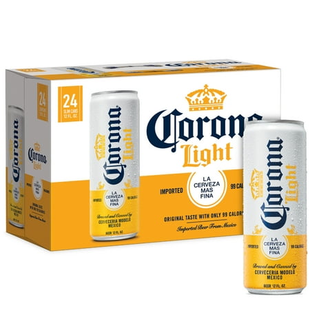 Corona Light Mexican Lager Light Beer, 24 Pack Beer, 12 fl oz Cans, 4% ABV