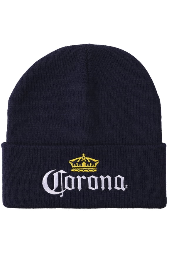Corona Logo Embroidery On Acrylic Knit Standard Cuff Beanie