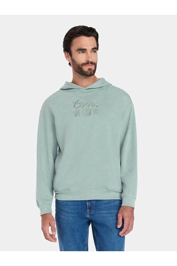 Men's and Big Men's Front Back Graphic Mineral Wash Hoodie, Sizes S-3XL