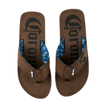 Corona Men’s Faux Leather Flip Flops Bottle Opener