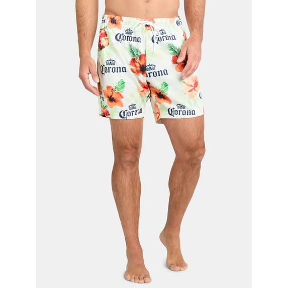 Corona Men's and Big Men's Graphic Mesh Shorts, Sizes S-3XL