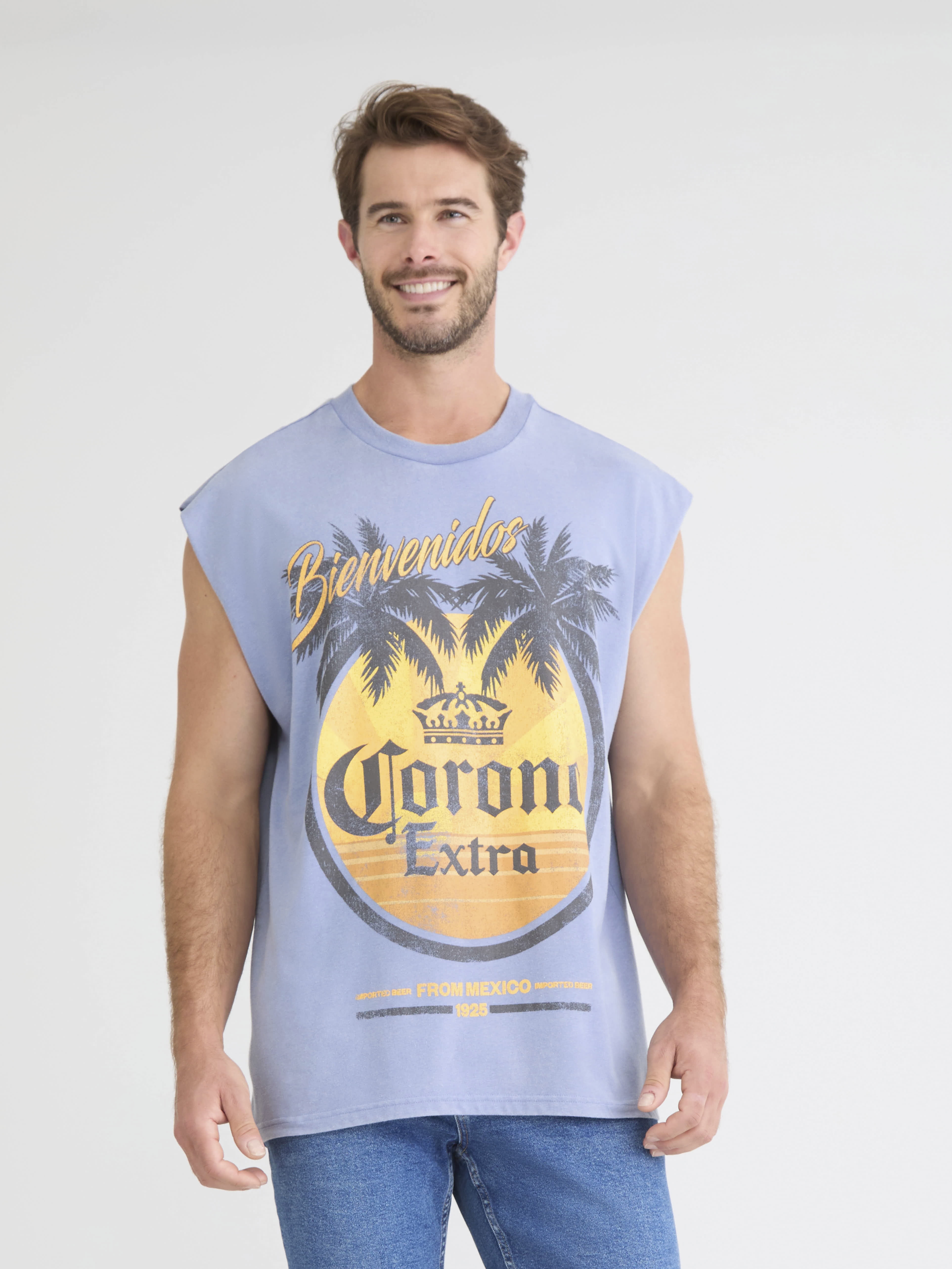 Corona Men's and Big Men's Graphic Muscle Tank, Sizes XS-3XL